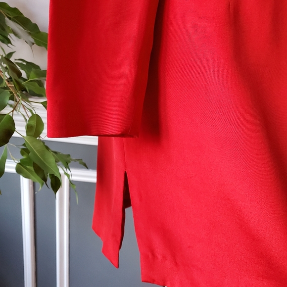 Red Silk Dress - Picture 3 of 4